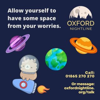 Nightline volunteers are anonymous and all callers remain anonymous. It's your choice alone what you want to share with us - we want to make sure you feel safe to talk about anything at all! 🌅

🕗 8pm - 8am, throughout term time.
📞 Call us at: 01865 270270
💬 Or start a chat: oxfordnightline.org/talk

Here for you. Here to listen.