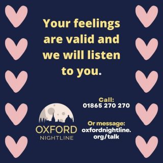 Nightline volunteers are anonymous and all callers remain anonymous. It's your choice alone what you want to share with us - we want to make sure you feel safe to talk about anything at all! 🌙⭐

🕗 8pm - 8am, throughout term time.
📞 Call us at: 01865 270270
💬 Or start a chat: oxfordnightline.org/talk

Here for you. Here to listen.