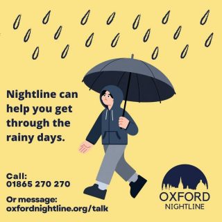 Nightline volunteers are anonymous and all callers remain anonymous. It's your choice alone what you want to share with us – we want to make sure you feel safe to talk about anything at all! 🌙⭐

🕗 8pm - 8am, throughout term time.
📞 Call us at: 01865 270270
💬 Or start a chat: oxfordnightline.org/talk

Here for you. Here to listen.