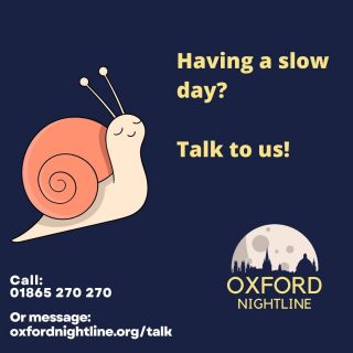Nightline volunteers are anonymous and all callers remain anonymous. It's your choice alone what you want to share with us - we want to make sure you feel safe to talk about anything at all! 🌙⭐

🕗 8pm - 8am, throughout term time.
📞 Call us at: 01865 270270
💬 Or start a chat: oxfordnightline.org/talk

Here for you. Here to listen.